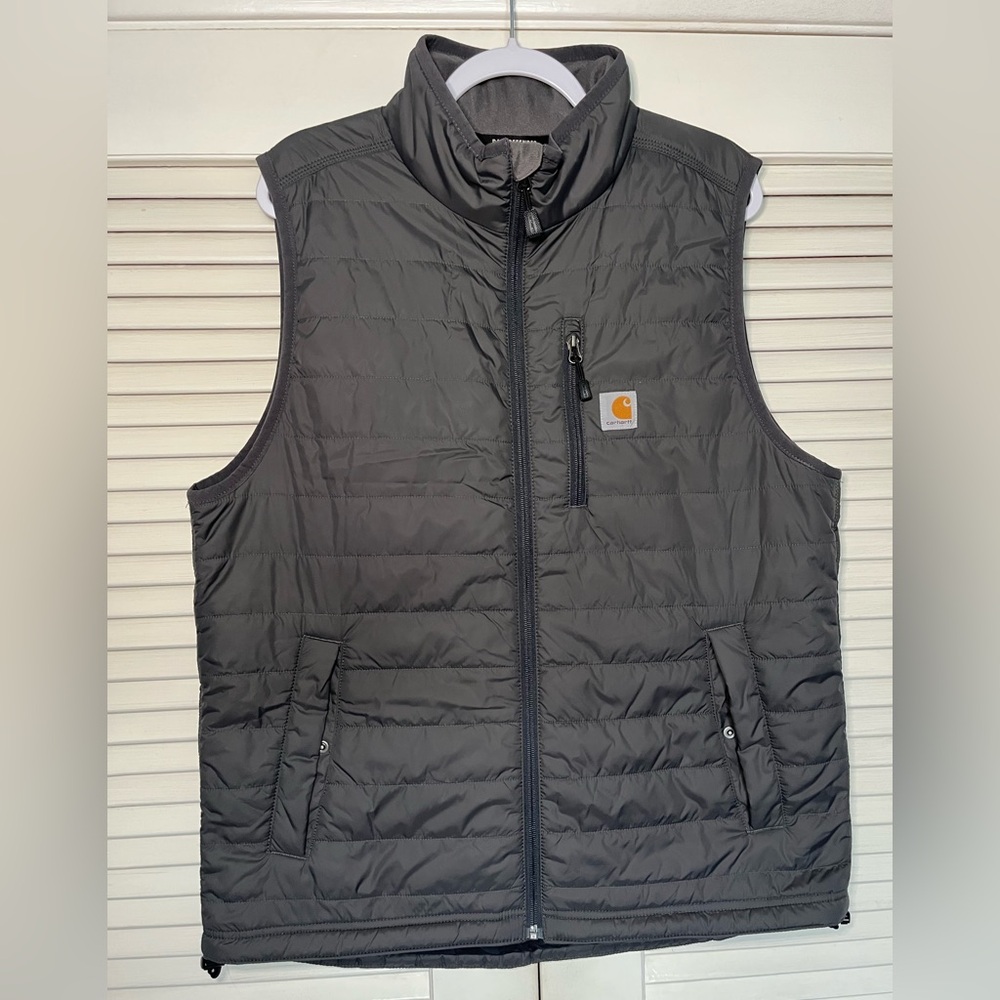 Carhartt Men's Rain Defender Vest, Shadow, Large Tall, EUC